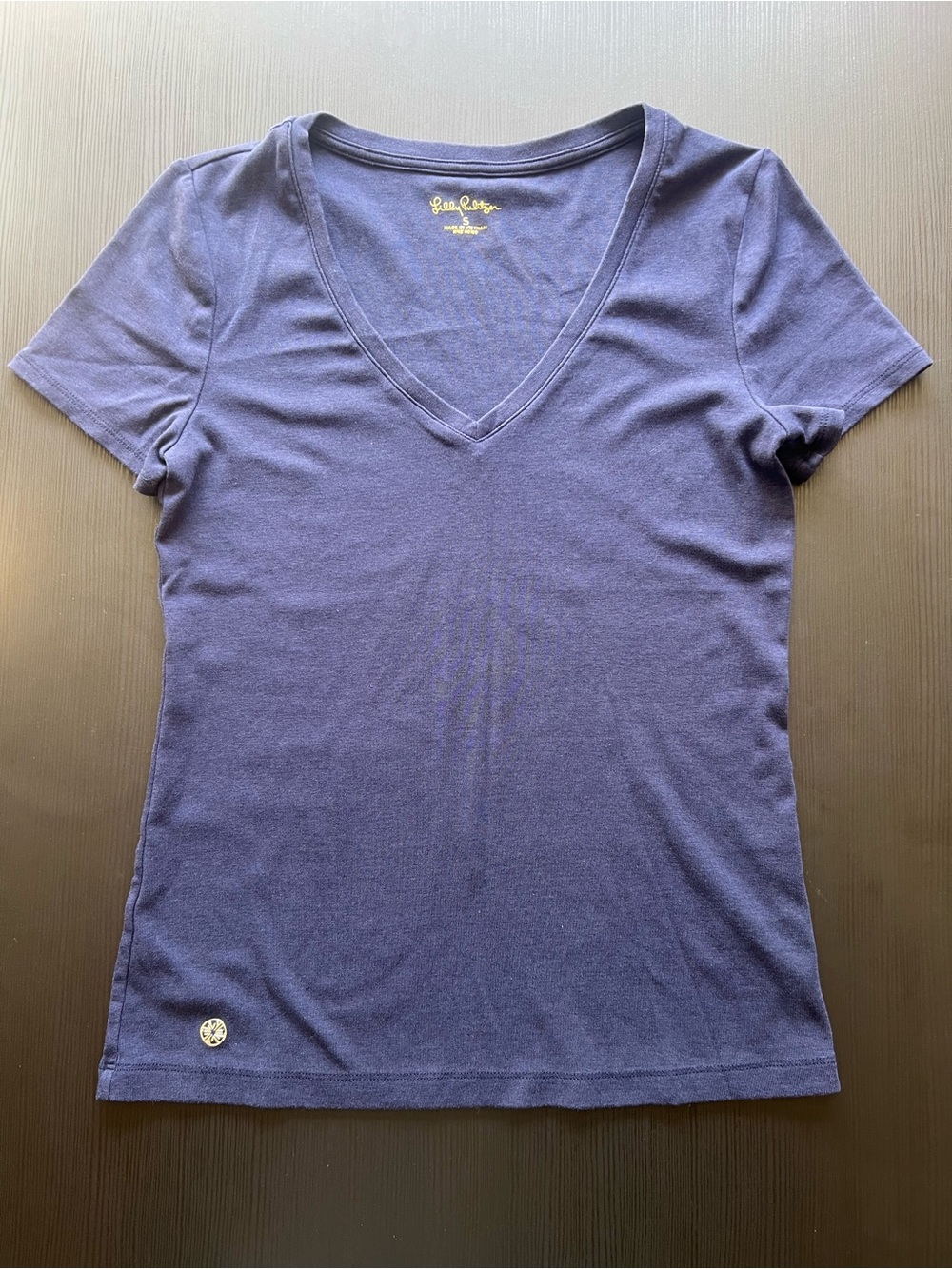 Lilly Pulitzer V-Neck Tee T-shirt Resort Blue Navy‎ T Shirt Top
